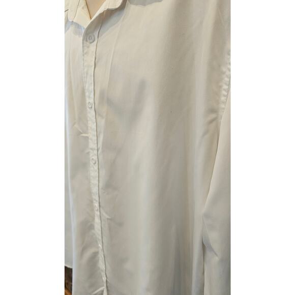 COofandy sz XL Long Sleeve white performance button up dress work shirt EUC mens - Picture 2 of 7